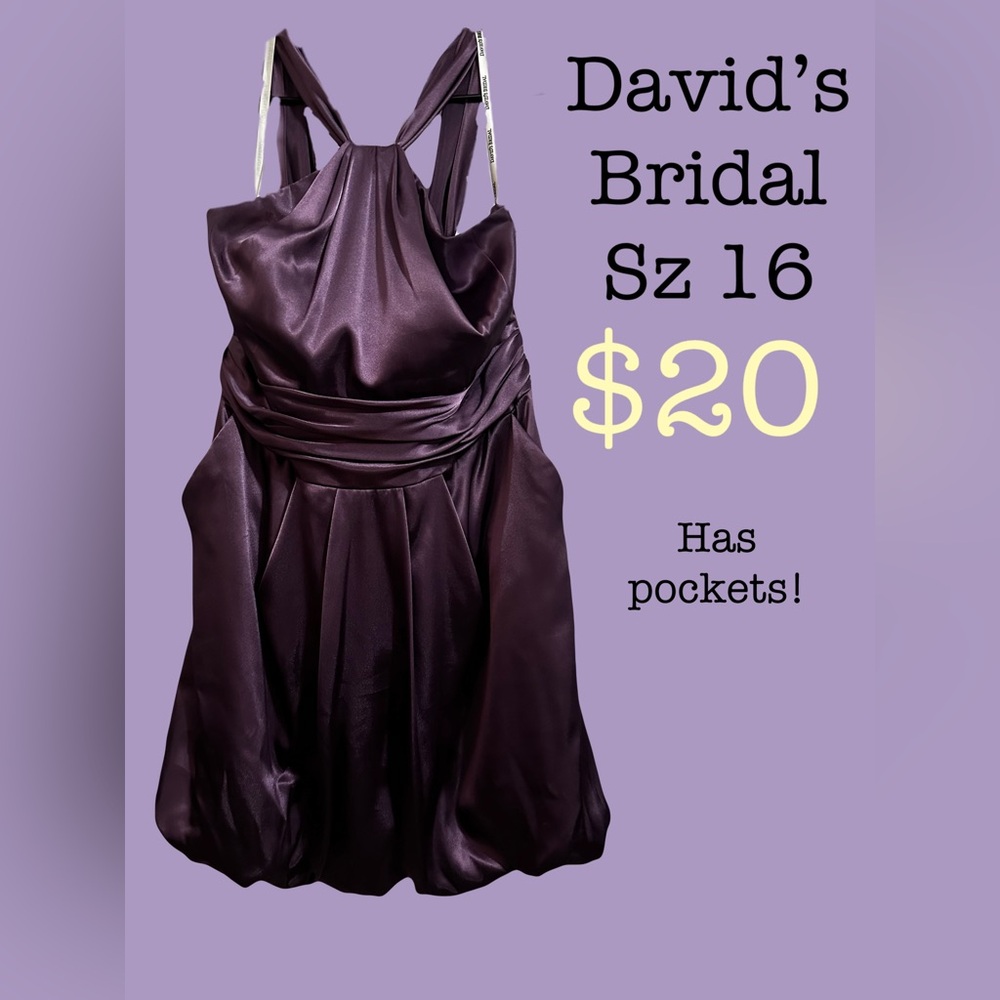 David's Bridal Purple Prom Dress